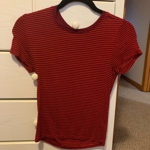 Red striped top